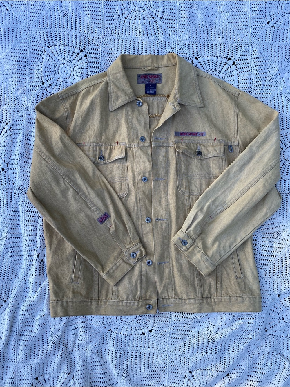 Ozoc Sport tan denim workwear jacket